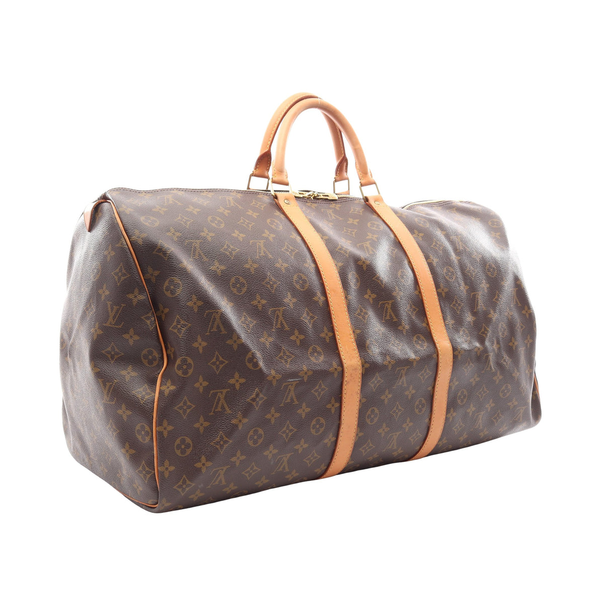 キーポル60 モノグラム ボストンバッグ PVC レザー ブラウン ルイヴィトン バッグ LOUIS VUITTON