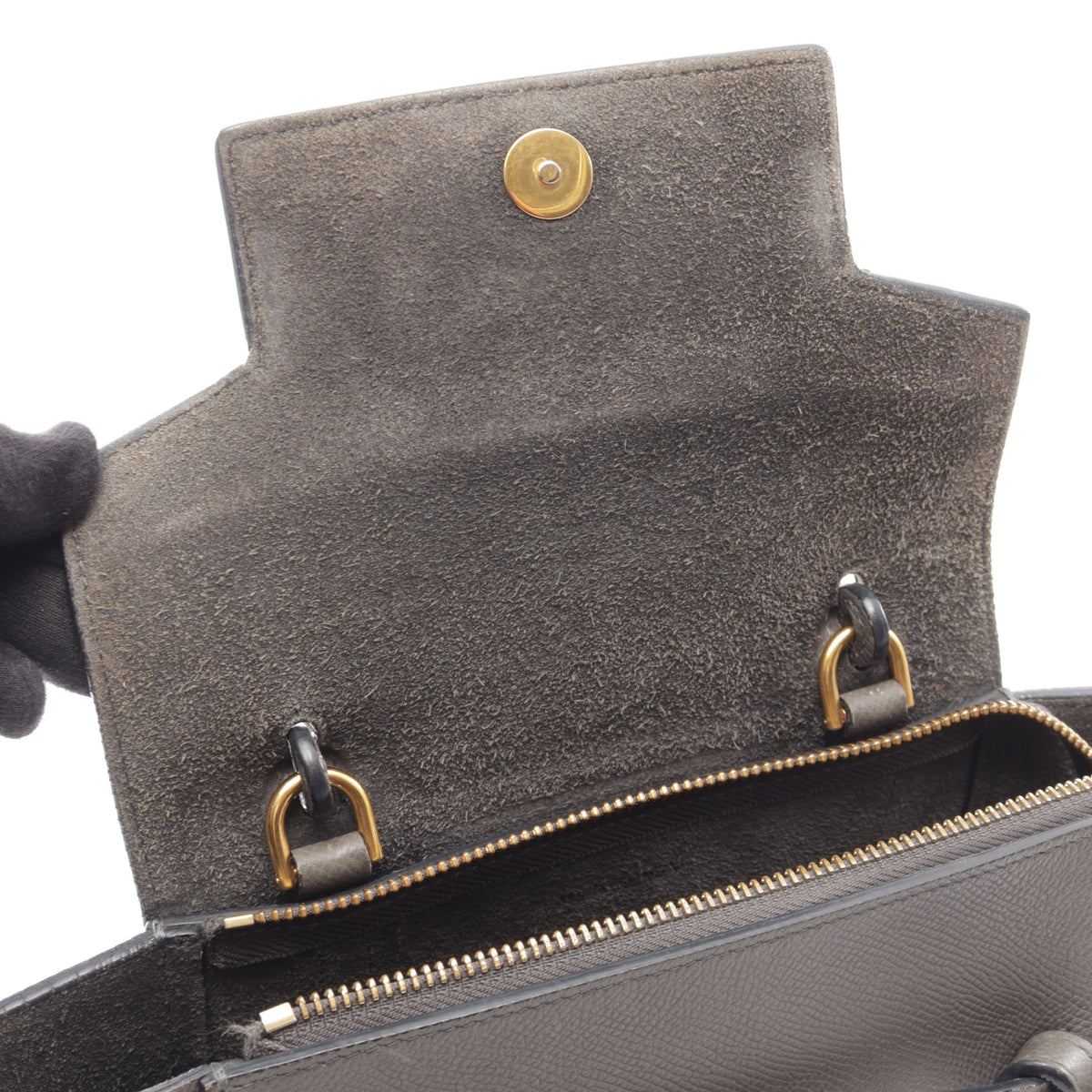 BELT BAG NANO ベルトバッグ ナノ 2WAY ハンドバッグ レザー グレー セリーヌ