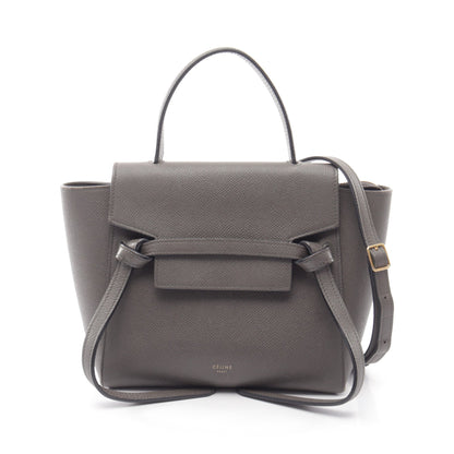BELT BAG NANO ベルトバッグ ナノ 2WAY ハンドバッグ レザー グレー セリーヌ