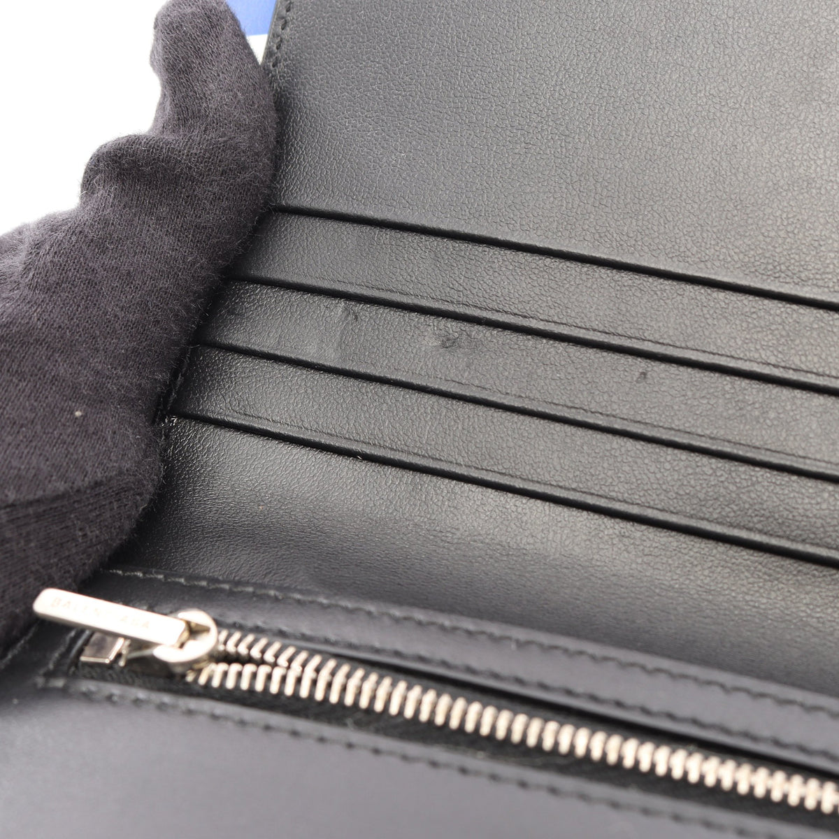 パスポート ロングウォレット 2チケット 二つ折り長財布 レザー ボルドー マルチカラー バレンシアガ