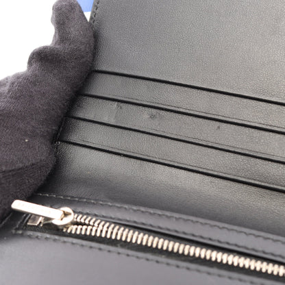 パスポート ロングウォレット 2チケット 二つ折り長財布 レザー ボルドー マルチカラー バレンシアガ