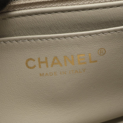 マトラッセ チェーンショルダーバッグ ラムスキン グレー ゴールド金具 シャネル