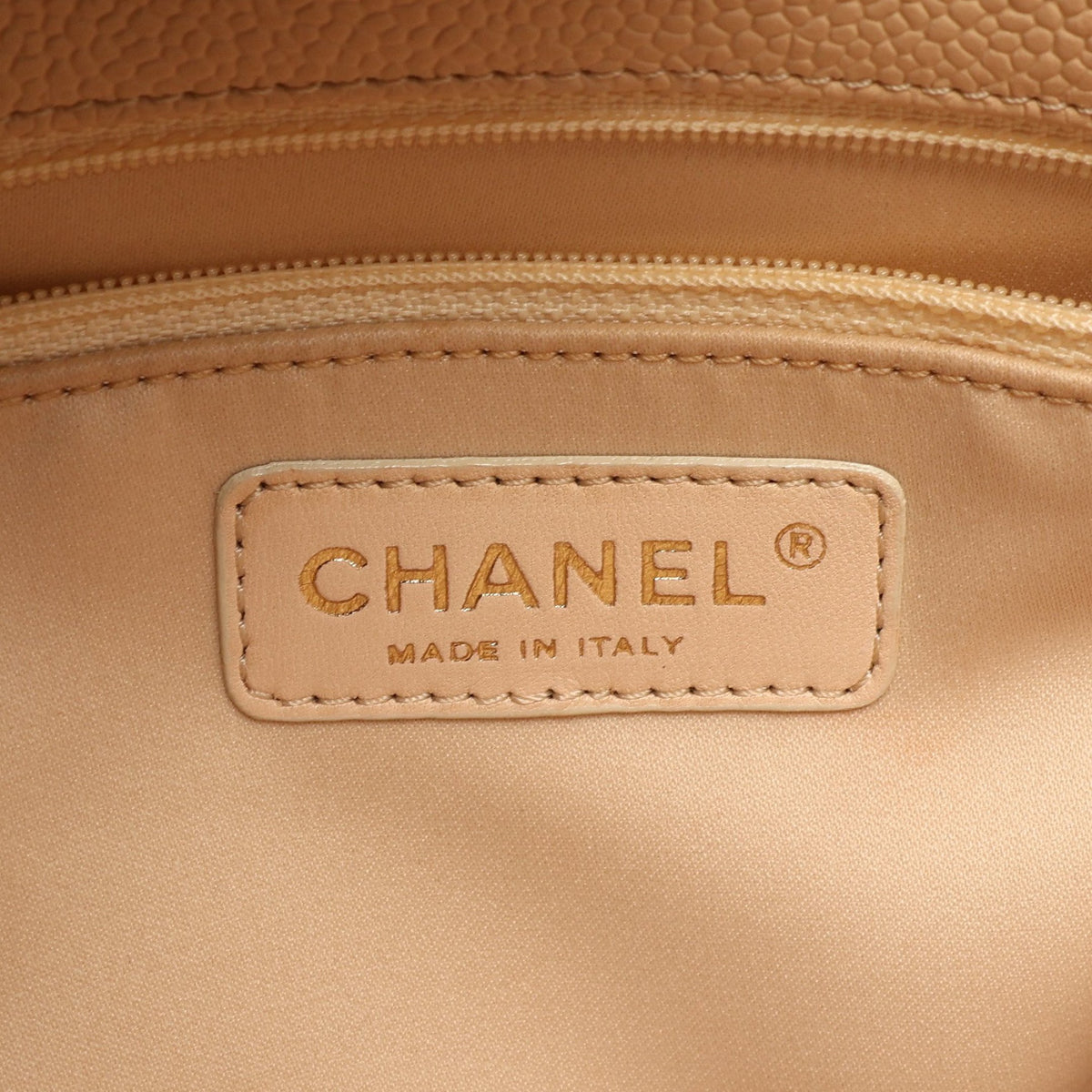 マトラッセ PST チェーンショルダーバッグ チェーントートバッグ キャビアスキン ベージュ ゴールド金具 シャネル バッグ CHANEL