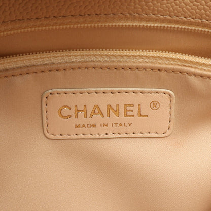 マトラッセ PST チェーンショルダーバッグ チェーントートバッグ キャビアスキン ベージュ ゴールド金具 シャネル バッグ CHANEL