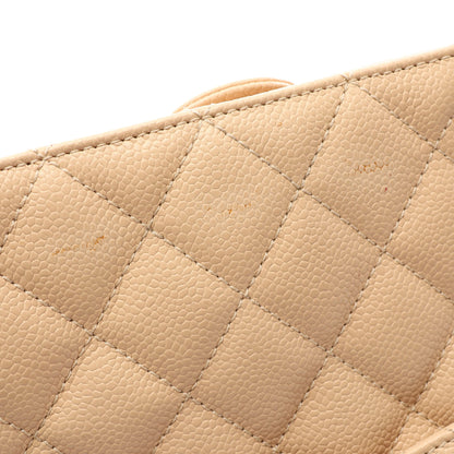マトラッセ PST チェーンショルダーバッグ チェーントートバッグ キャビアスキン ベージュ ゴールド金具 シャネル バッグ CHANEL