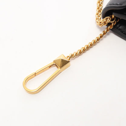 Vロゴ チェーンショルダーバッグ レザー ブラック ヴァレンティノガラヴァーニ