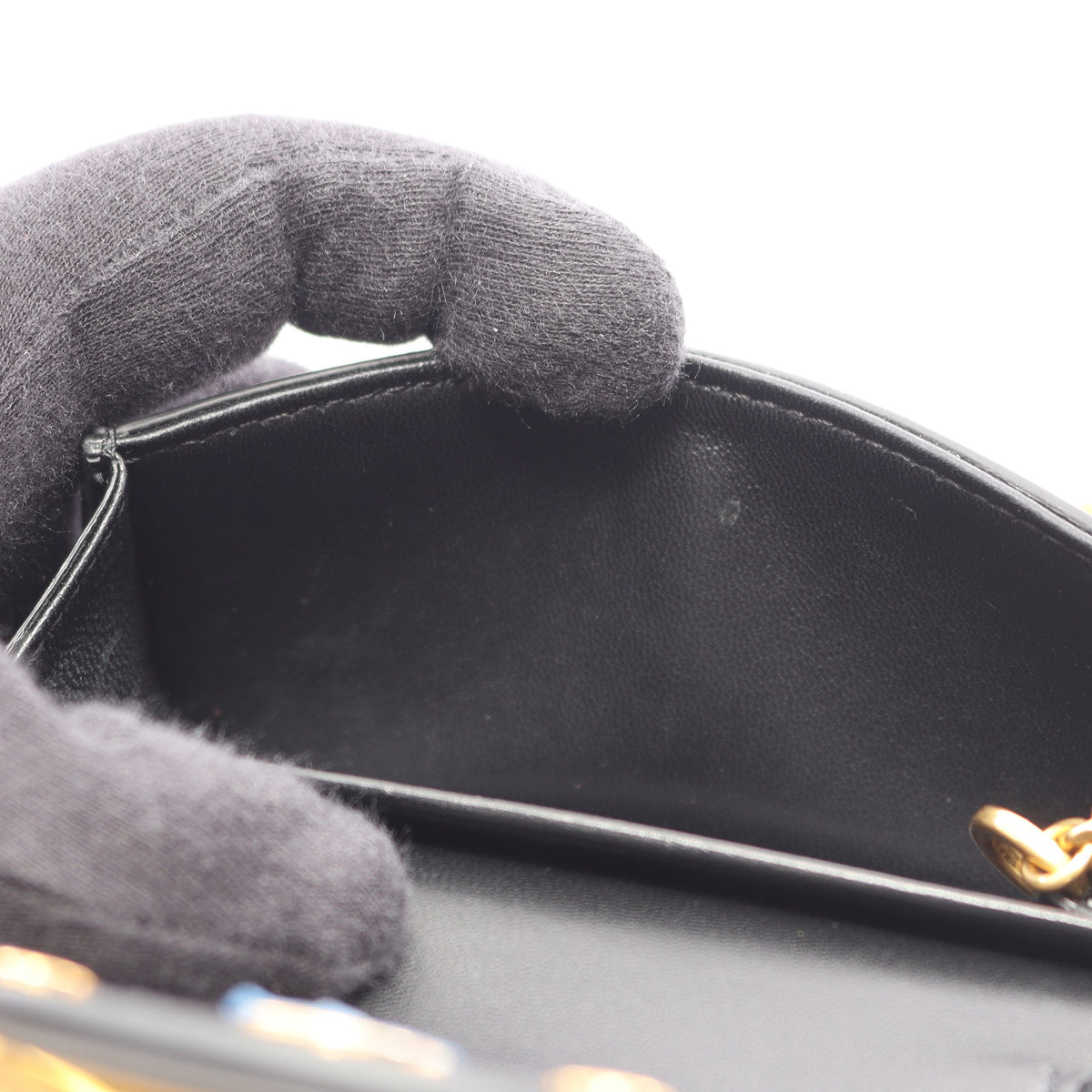 Vロゴ チェーンショルダーバッグ レザー ブラック ヴァレンティノガラヴァーニ