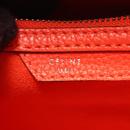 ラゲージ マイクロショッパー ハンドバッグ トートバッグ レザー オレンジレッド セリーヌ バッグ CELINE