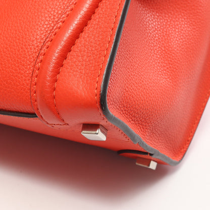 ラゲージ マイクロショッパー ハンドバッグ トートバッグ レザー オレンジレッド セリーヌ バッグ CELINE