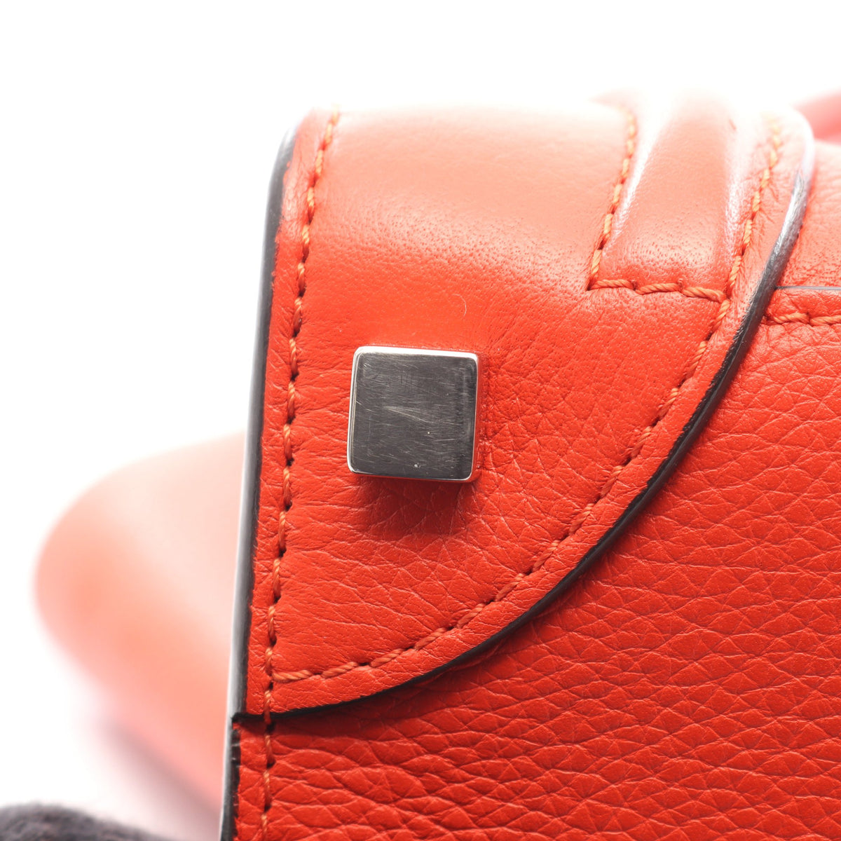 ラゲージ マイクロショッパー ハンドバッグ トートバッグ レザー オレンジレッド セリーヌ バッグ CELINE