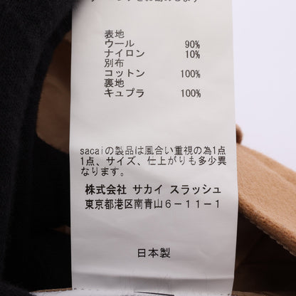テーパード パンツ ウール ベージュ グリーン サカイ ボトムス sacai