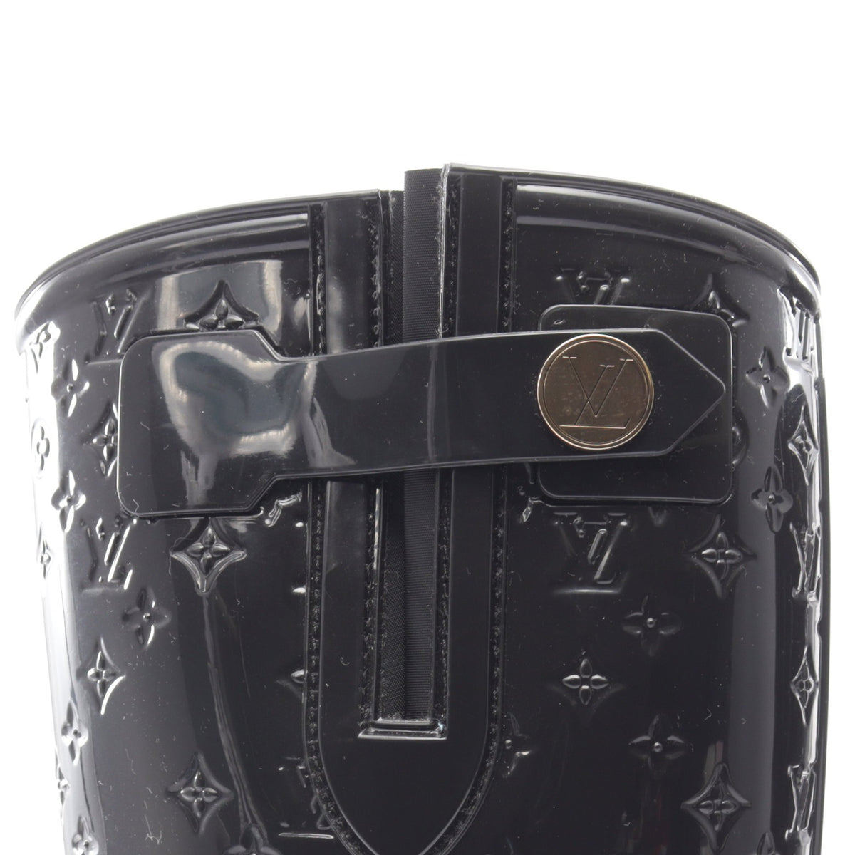 ドロップスライン モノグラム ロング レインブーツ レインシューズ ラバー ブラック ルイヴィトン シューズ LOUIS VUITTON