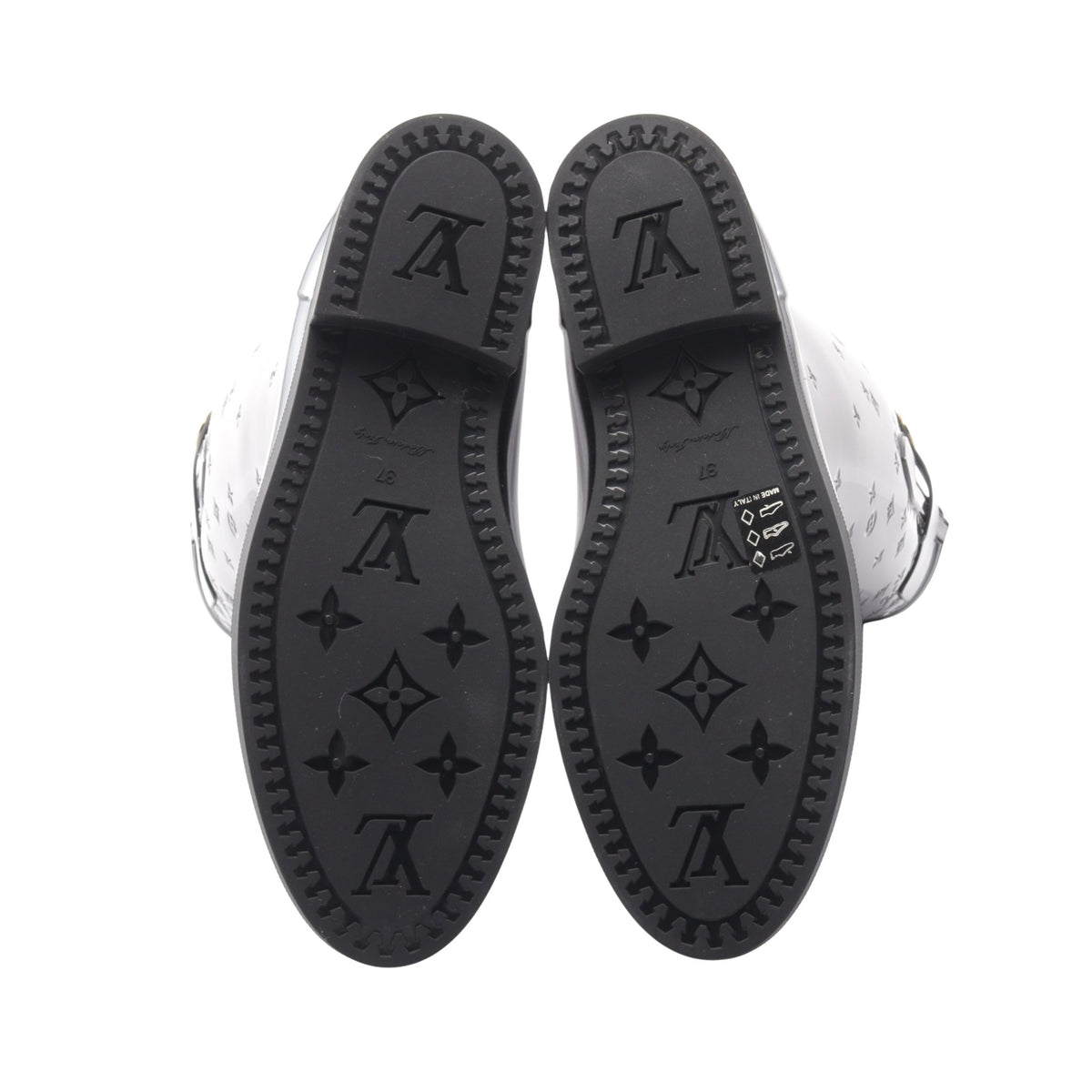 ドロップスライン モノグラム ロング レインブーツ レインシューズ ラバー ブラック ルイヴィトン シューズ LOUIS VUITTON