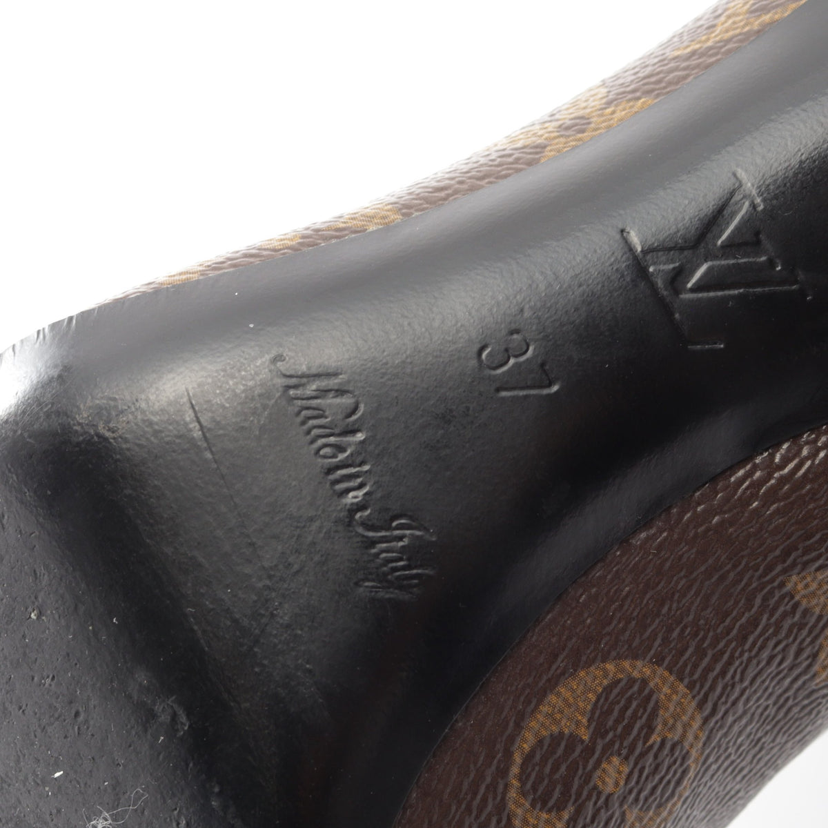 シルエットライン フラワーヒール モノグラム アンクル ブーツ PVC ブラウン ルイヴィトン シューズ LOUIS VUITTON