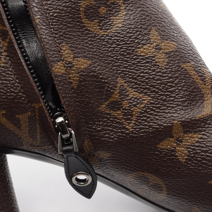 シルエットライン フラワーヒール モノグラム アンクル ブーツ PVC ブラウン ルイヴィトン シューズ LOUIS VUITTON