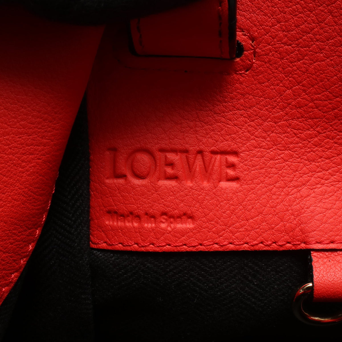ハンモックバッグ スモール 2WAY ハンドバッグ レザー レッド ロエベ バッグ LOEWE