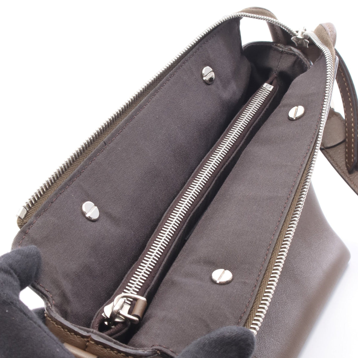 BY THE WAY MEDIUM バイザウェイ ミディアム ズッカ 2WAY ハンドバッグ レザー ブラウン ブラック フェンディ バッグ FENDI