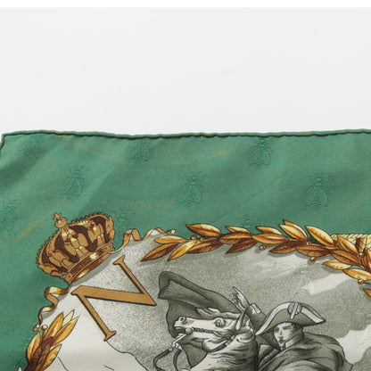 カレ90 NAPOLEON スカーフ シルク グリーン マルチカラー エルメス