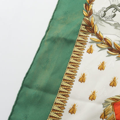 カレ90 NAPOLEON スカーフ シルク グリーン マルチカラー エルメス