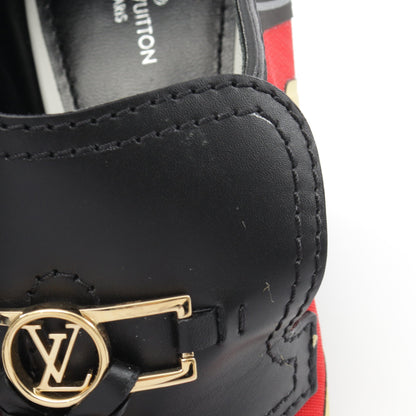スウィフト フラワーヒール タッセル パンプス ファブリック レザー レッド ブラック イエロー ルイヴィトン シューズ LOUIS VUITTON