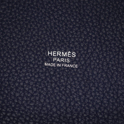 ピコタンロックMM ブルーアンクル ハンドバッグ トリヨンクレマンス ダークブルー シルバー金具 Z刻印 エルメス バッグ HERMES