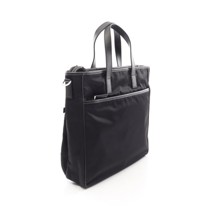 TESSUTO+SAFFIANO 2WAY ハンドバッグ トートバッグ ナイロン サフィアーノレザー ブラック プラダ