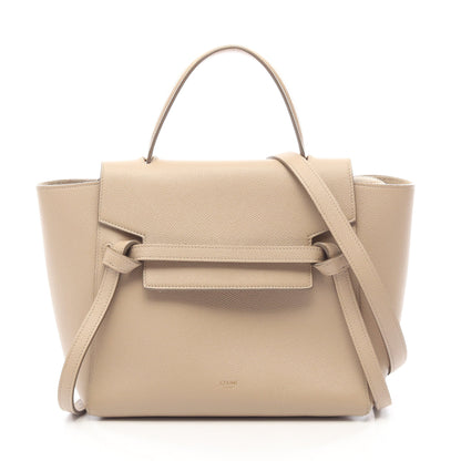 BELT BAG MICRO ベルトバッグ マイクロ 2WAY ハンドバッグ レザー グレーベージュ セリーヌ