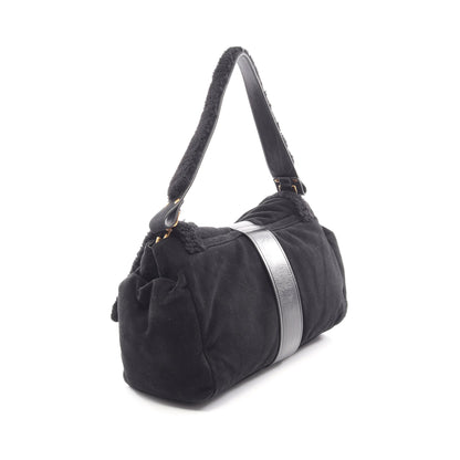 HAZEL TREASURE XL HANDBAG ハンドバッグ スエード ファー ブラック ヴィヴィアンウエストウッド
