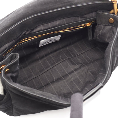 HAZEL TREASURE XL HANDBAG ハンドバッグ スエード ファー ブラック ヴィヴィアンウエストウッド