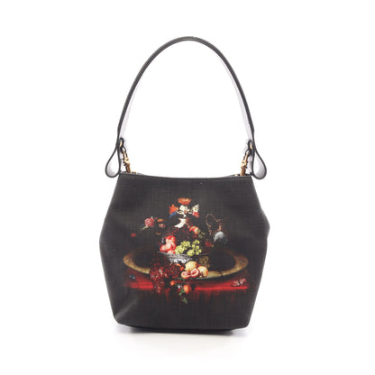 LOTTIE SHOULDER BAG SMALL ショルダーバッグ キャンバス レザー ブラック マルチカラー ヴィヴィアンウエストウッド