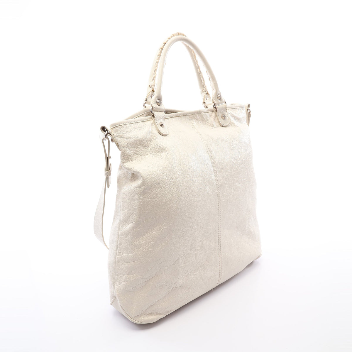 スマート 2WAY ハンドバッグ トートバッグ レザー ホワイト バレンシアガ バッグ BALENCIAGA