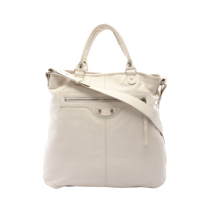 スマート 2WAY ハンドバッグ トートバッグ レザー ホワイト バレンシアガ バッグ BALENCIAGA