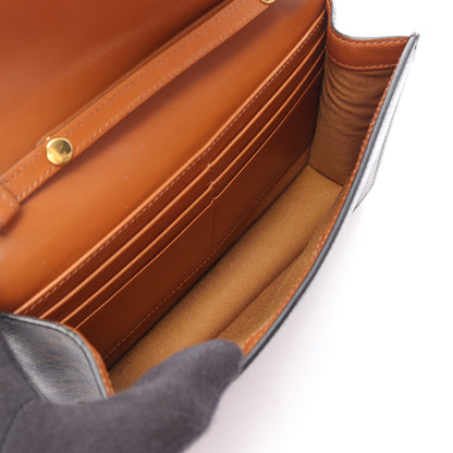トリオンフ マイヨン チェーンウォレット PVC レザー ブラウン ブラック セリーヌ バッグ CELINE