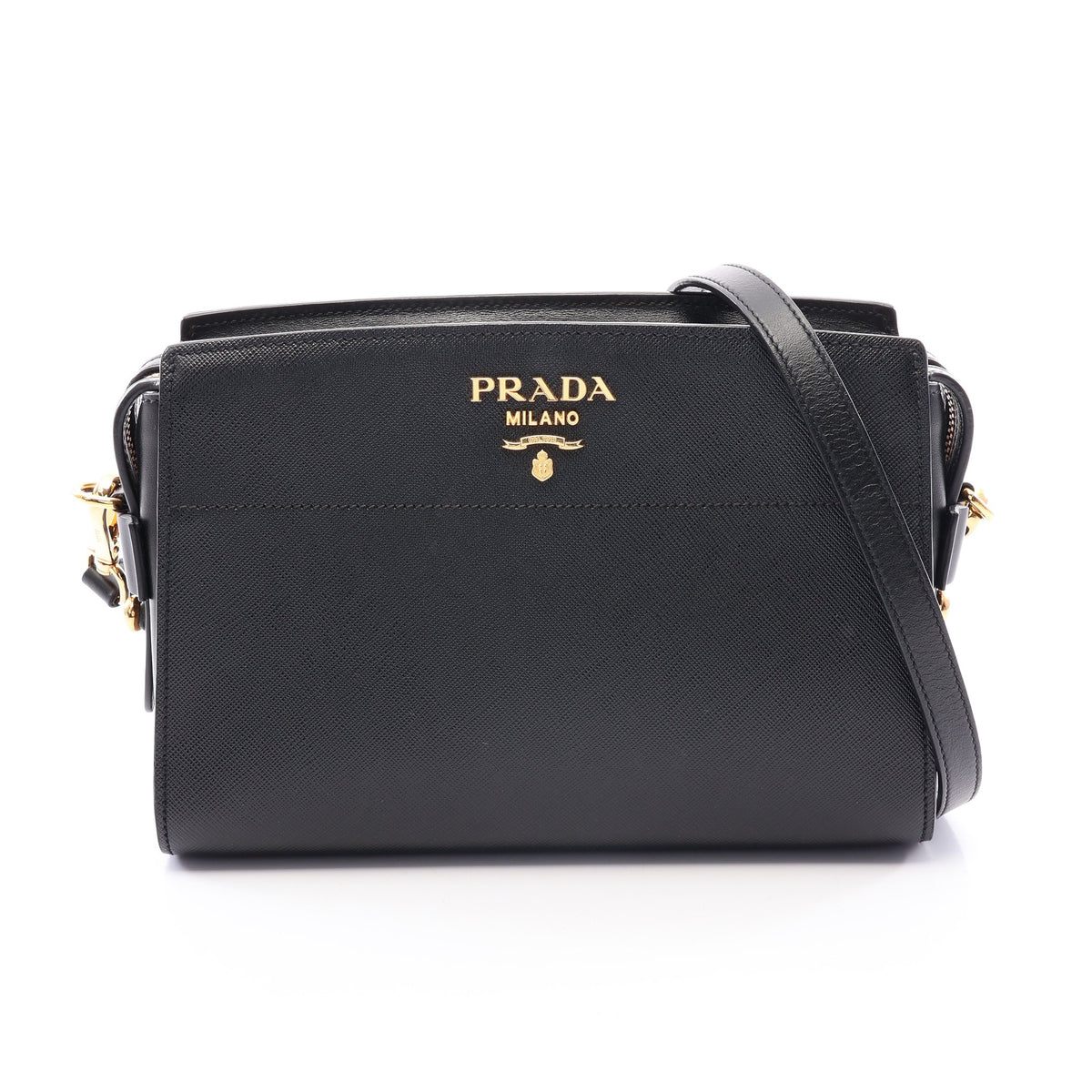 SAFFIANO SOFT CALF ショルダーバッグ サフィアーノレザー ブラック プラダ バッグ PRADA