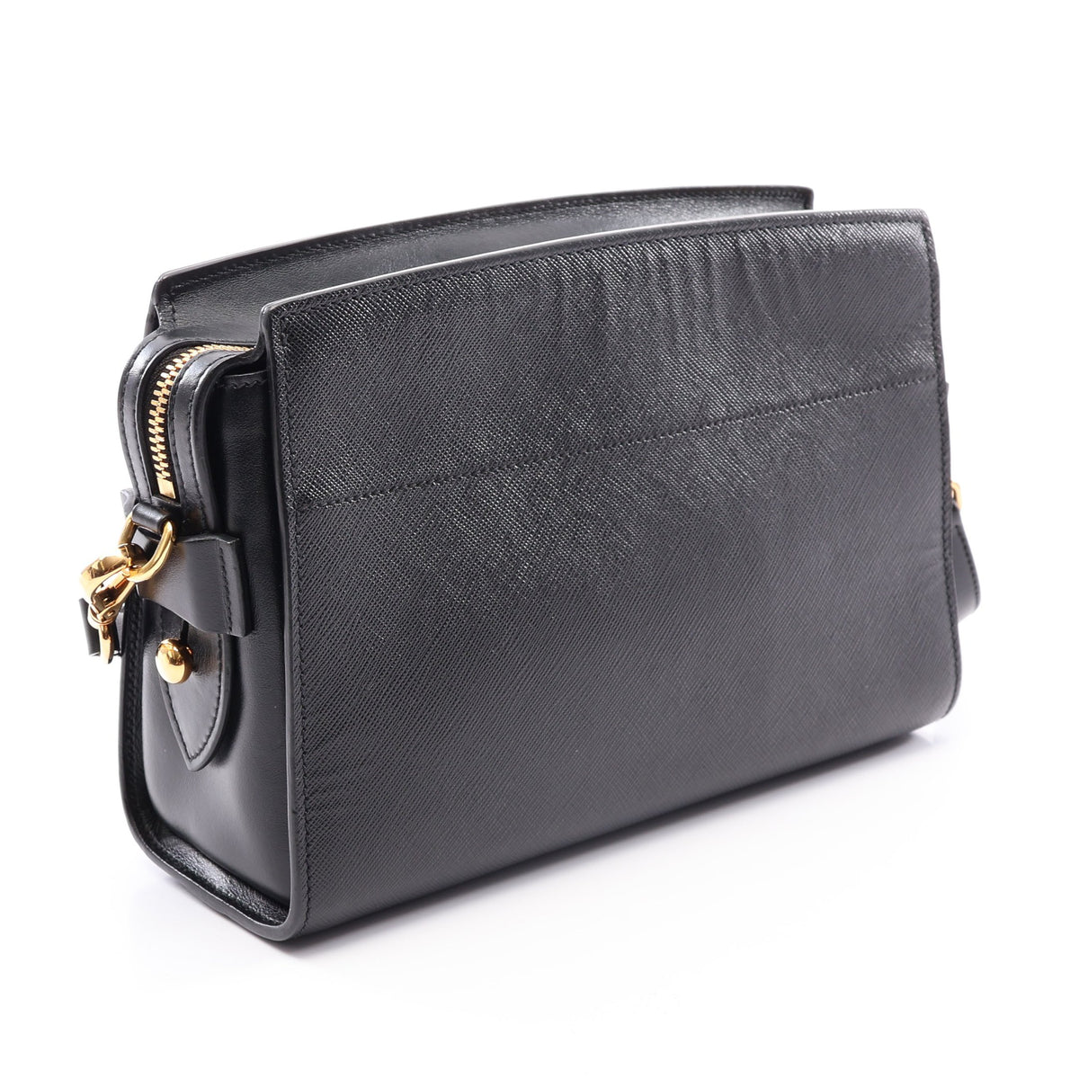 SAFFIANO SOFT CALF ショルダーバッグ サフィアーノレザー ブラック プラダ バッグ PRADA
