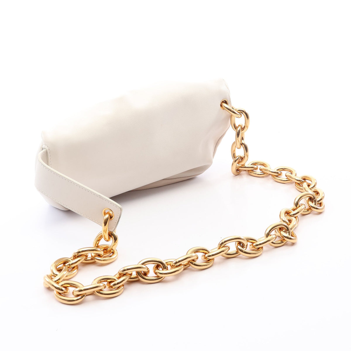 The Chain Pouch Mini チェーン ボディバッグ レザー ホワイト ボッテガヴェネタ