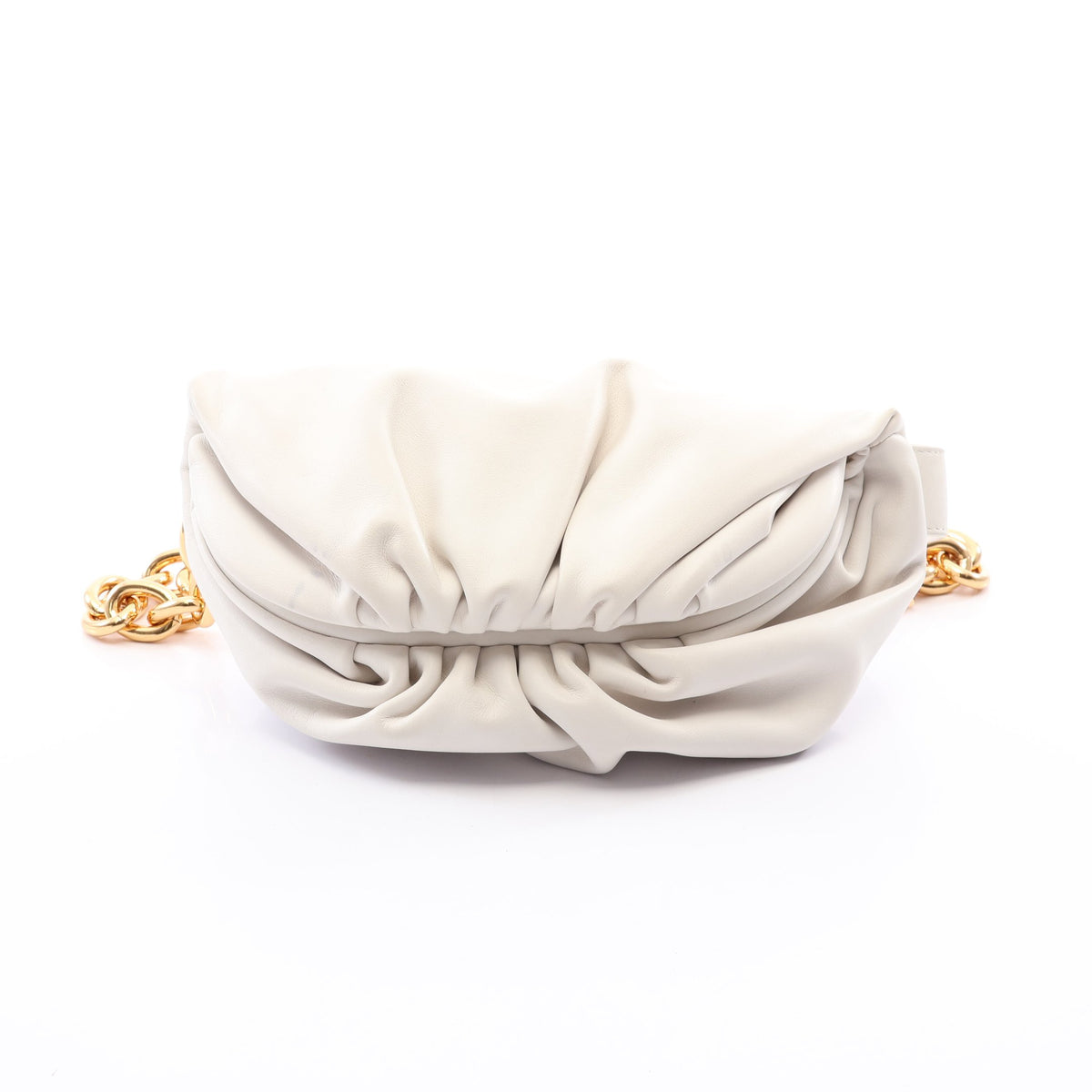 The Chain Pouch Mini チェーン ボディバッグ レザー ホワイト ボッテガヴェネタ