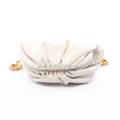 The Chain Pouch Mini チェーン ボディバッグ レザー ホワイト ボッテガヴェネタ