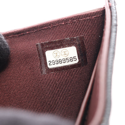 クラシック スモール フラップ ウォレット マトラッセ 三つ折り財布 キャビアスキン ブラック ゴールド金具 シャネル
