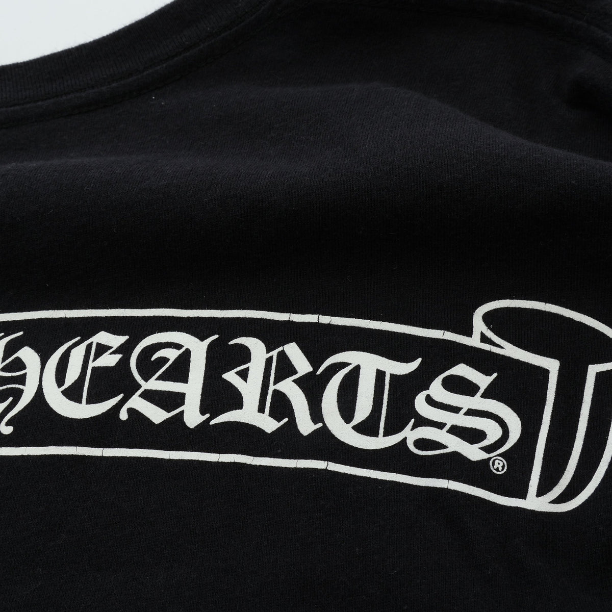 スクロールラベル アームロゴ ポケット付き 長袖Tシャツ コットン ブラック クロムハーツ