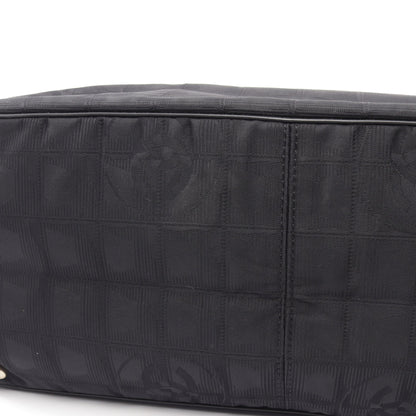 ニュートラベルラインMM ハンドバッグ トートバッグ ナイロンキャンバス レザー ブラック シャネル バッグ CHANEL