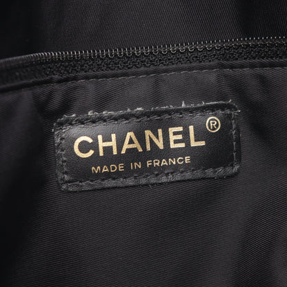 ニュートラベルラインMM ハンドバッグ トートバッグ ナイロンキャンバス レザー ブラック シャネル バッグ CHANEL