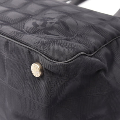 ニュートラベルラインMM ハンドバッグ トートバッグ ナイロンキャンバス レザー ブラック シャネル バッグ CHANEL