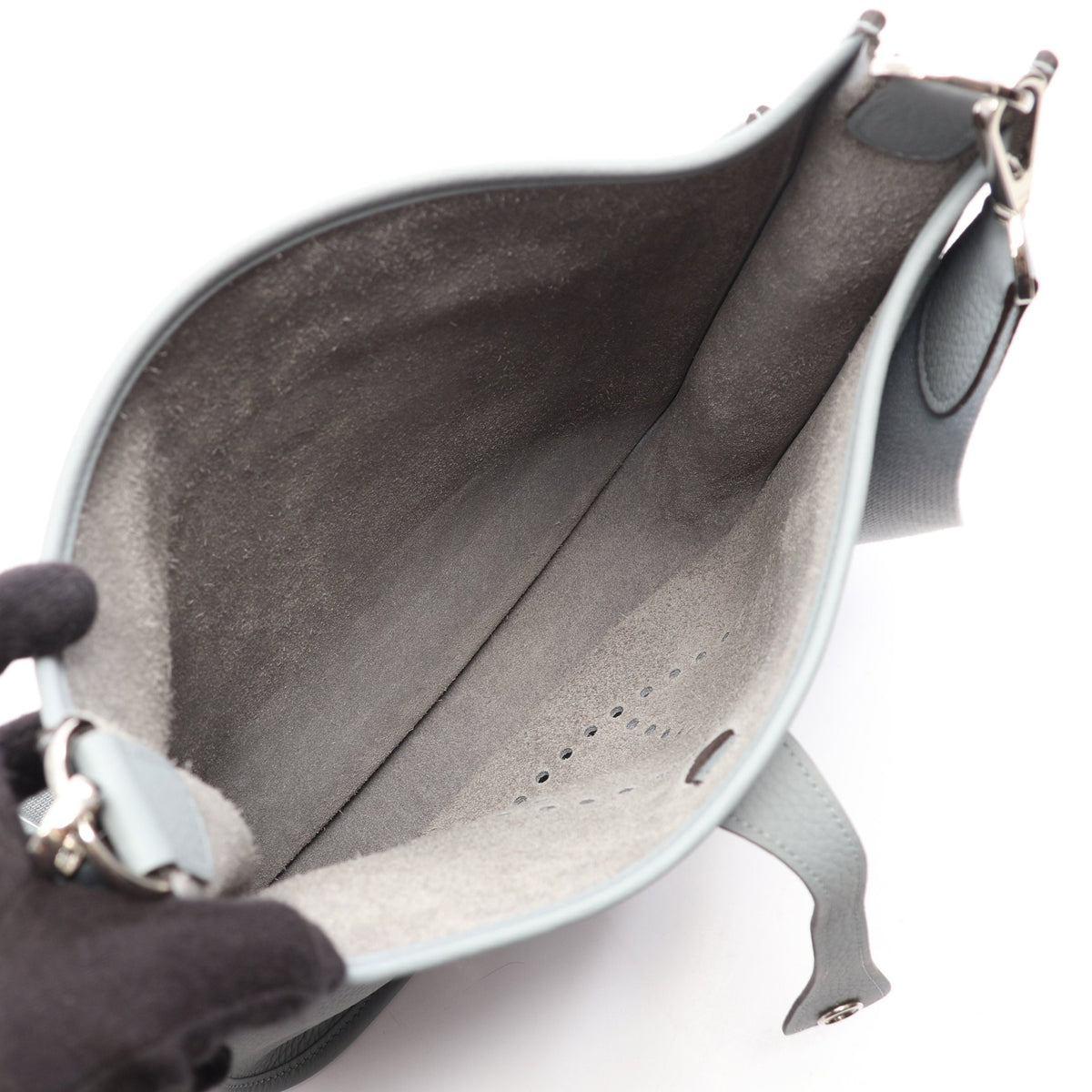 エヴリン 3 トロワ PM グリパンタン ショルダーバッグ トリヨンクレマンス グレー シルバー金具 K刻印 エルメス バッグ HERMES