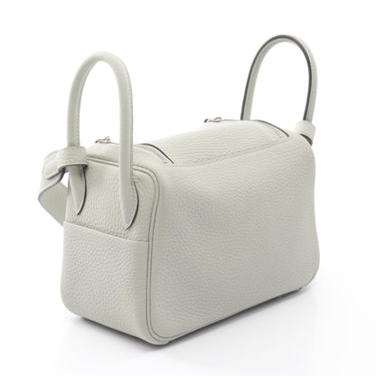 リンディ ミニ グリネヴェ ショルダーバッグ トリヨンクレマンス ライトグレー シルバー金具 B刻印 エルメス バッグ HERMES