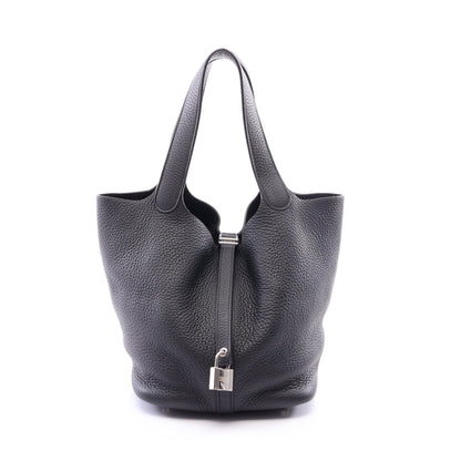 ピコタンロックMM ハンドバッグ トリヨンクレマンス ブラック シルバー金具 C刻印 エルメス バッグ HERMES