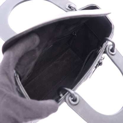 LADY DIOR MY ABCDIOR レディディオール スモール カナージュ 2WAY ハンドバッグ レザー ブラック クリスチャンディオール バッグ Christian Dior