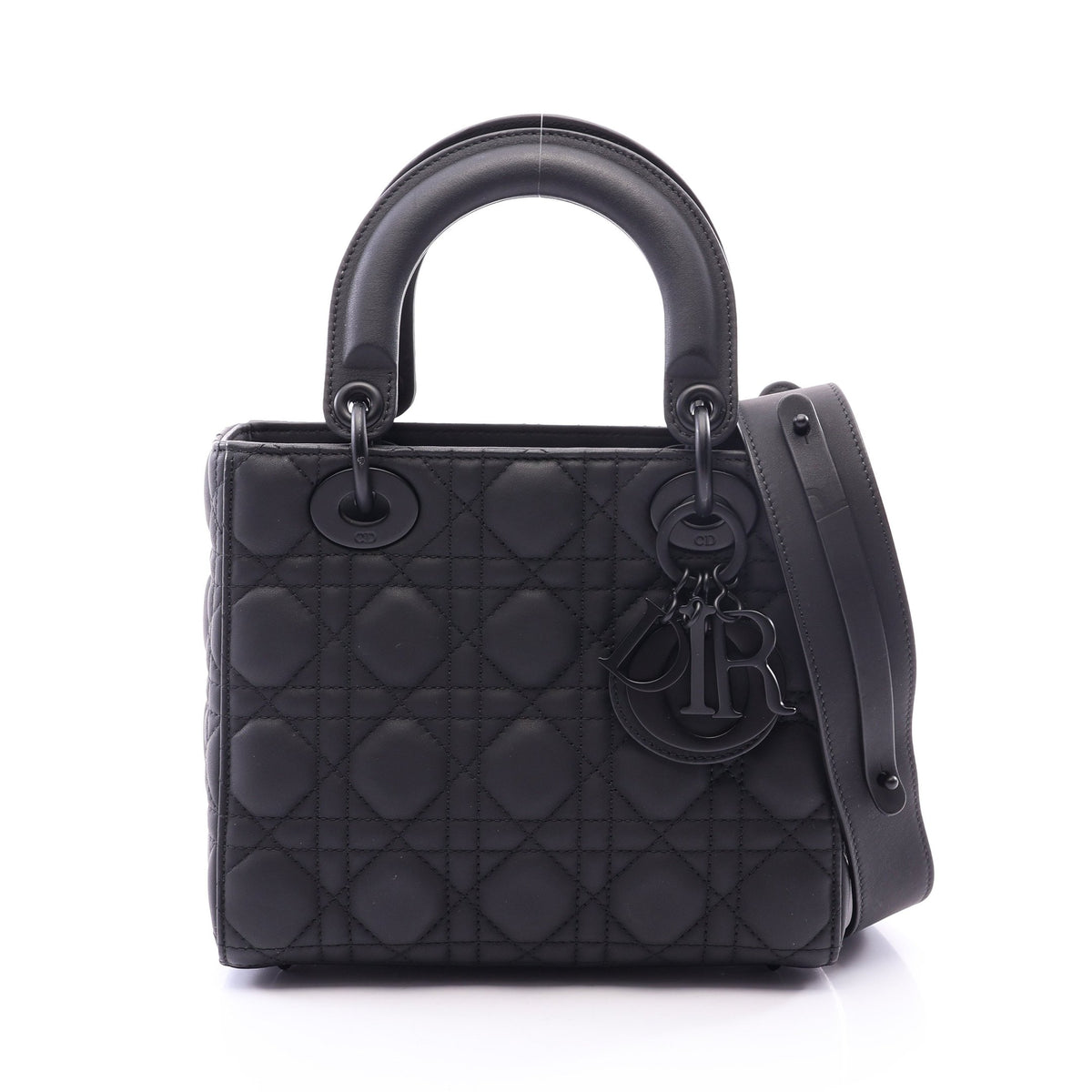 LADY DIOR MY ABCDIOR レディディオール スモール カナージュ 2WAY ハンドバッグ レザー ブラック クリスチャンディオール バッグ Christian Dior