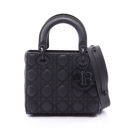 LADY DIOR MY ABCDIOR レディディオール スモール カナージュ 2WAY ハンドバッグ レザー ブラック クリスチャンディオール バッグ Christian Dior