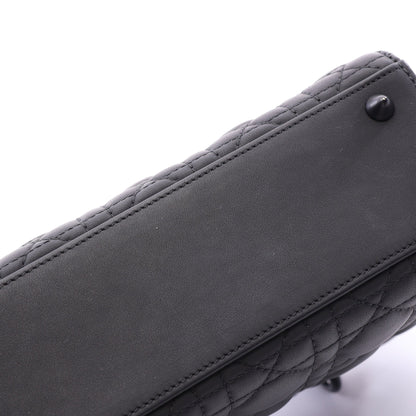 LADY DIOR MY ABCDIOR レディディオール スモール カナージュ 2WAY ハンドバッグ レザー ブラック クリスチャンディオール バッグ Christian Dior